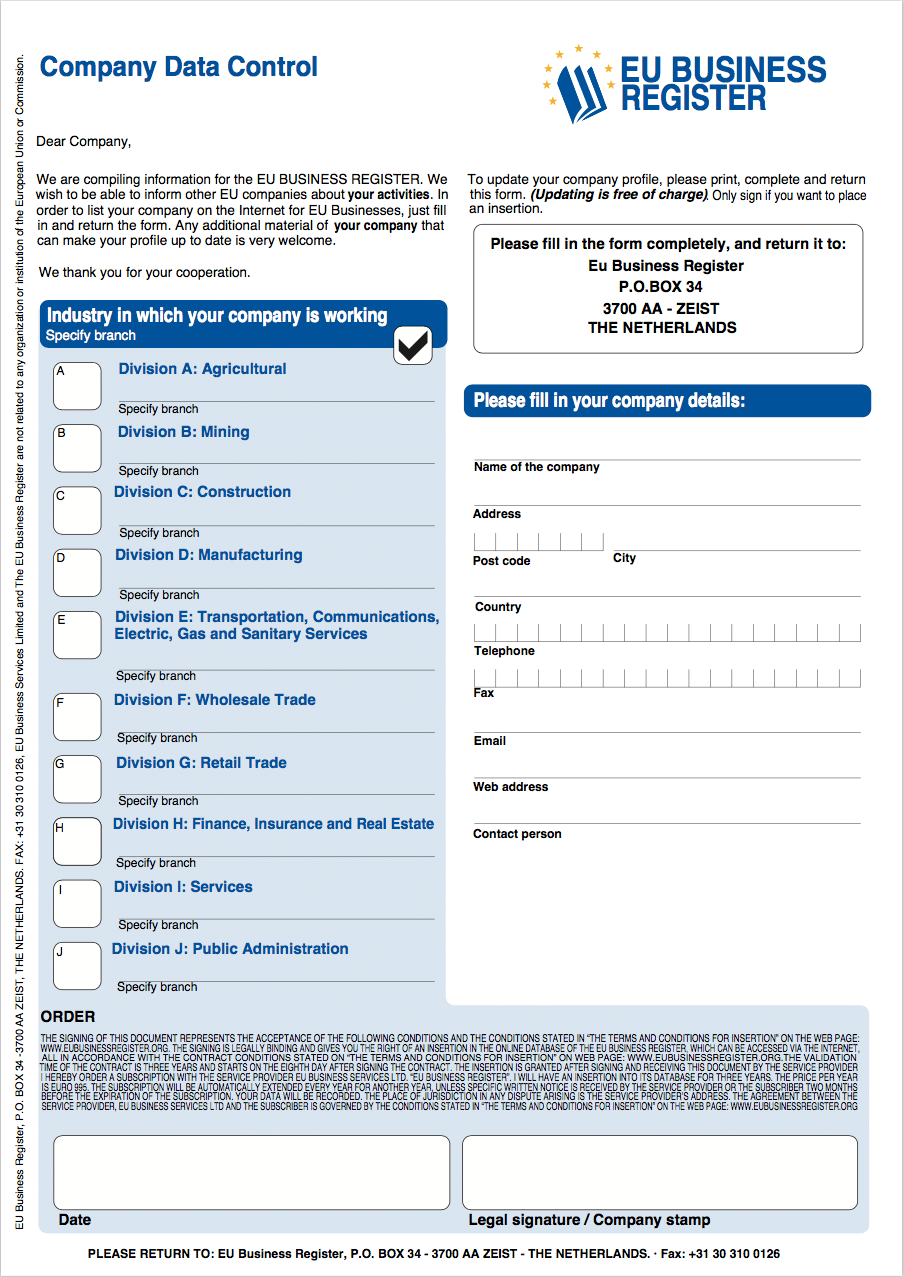 Attenzione a EU Business Register 1