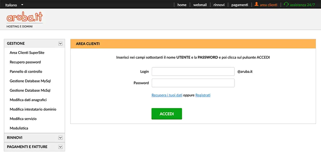 Email Aruba 2